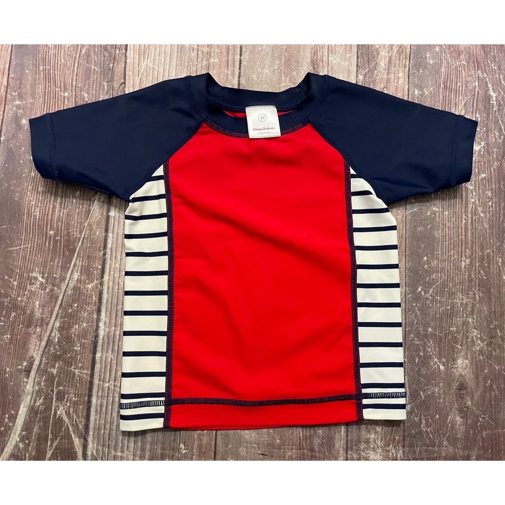 Hanna Andersson HA Little Boy Toddler Rashguard Swim Shirt, Size 85 cm, Size 2T